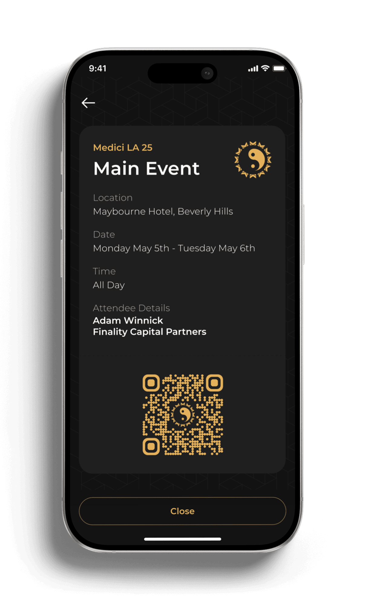 QR code access badge