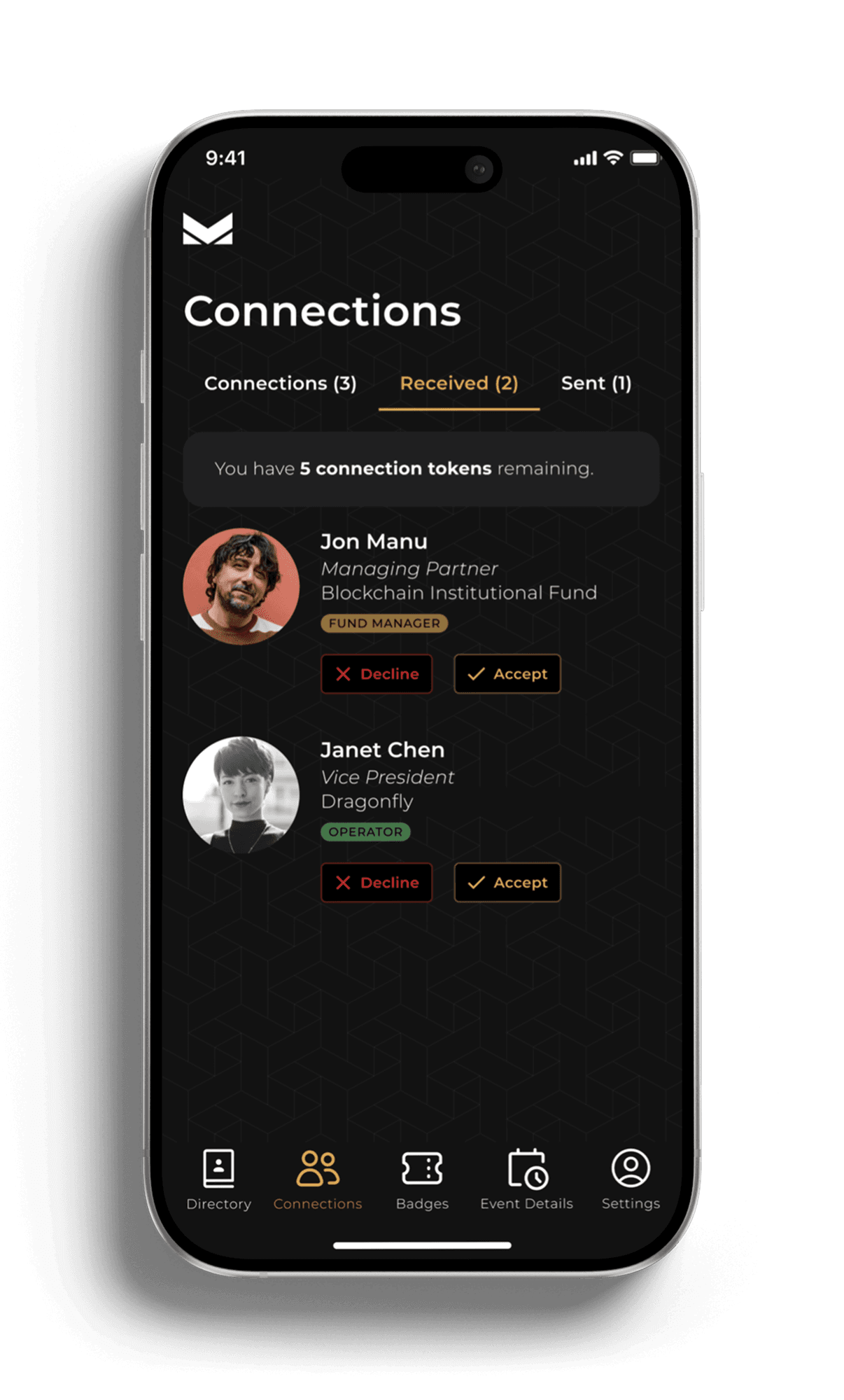 Token-based connection requests